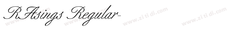 RAsings Regular字体转换